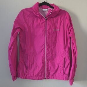 Columbia Women's Spring Vibrant Pink Rain Jacket L